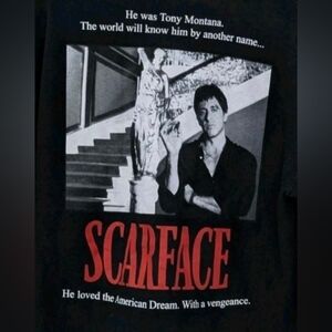 Scarface Hoodie by Ripple Junction Size Med Back Print Black